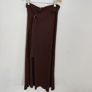 Orna Farho Women's Maxi Skirt in Brown Size EU 40 Business Classic Quiet Luxury